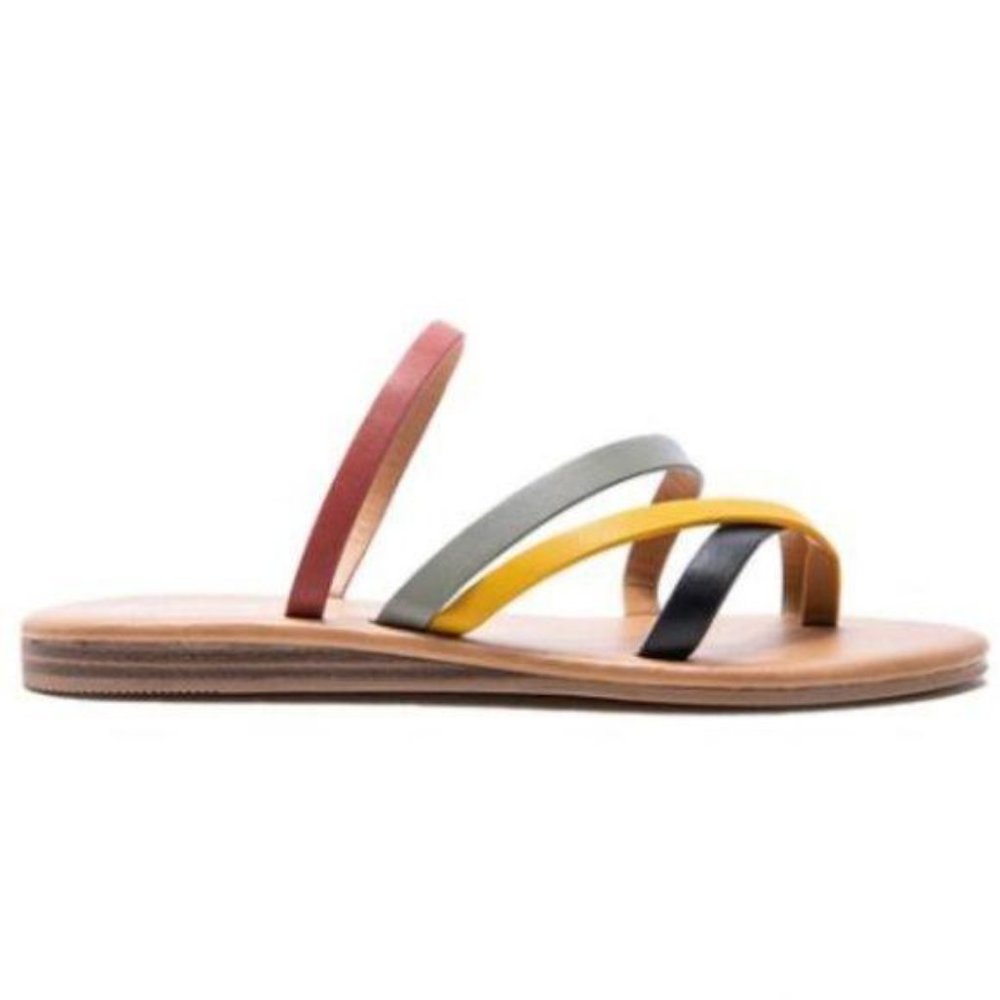 Multi Colored Strappy Sandals - Picture 3 of 3